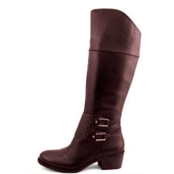 VINCE CAMUTO Bartina Tall Brown Leather Boot Size 8.5M - Picture 1 of 9